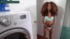 play Curvy Ebony Step-Sister Goes Wild in Intense POV Blowjob Session