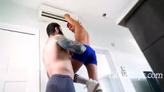 play Hot and Steamy Shower Action: Stepdad's Malfunctioning AC Brings Them Closer